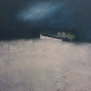 Moonlight - Contemporary Landscape Art For Your Home - Limited Edition Giclee Print & Cards - Cottage - Trees By Northeast Artist Lisa House