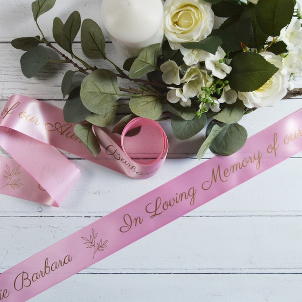 48mm Remembrance & Funeral Personalised Printed Ribbon