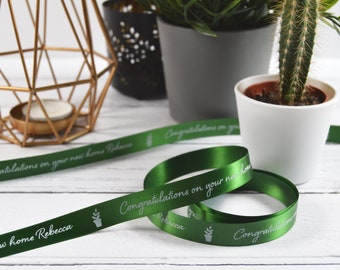 15mm New Home Personalised Printed Ribbon