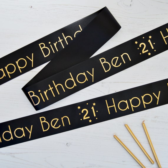 Birthday 48mm Personalised Printed Ribbon 
