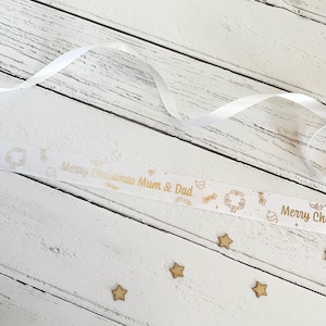 Personalisiertes 25 mm Weihnachtskranz-Band