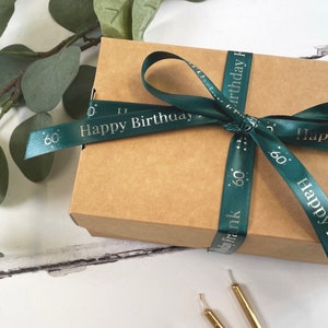 Birthday 15mm Personalised Printed Ribbon Birthday Gift Wrap Birthday Ribbon Celebration ribbon Personalized Ribbon image 1