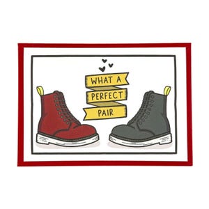 Quelle paire parfaite | Carte de mariage alternative
