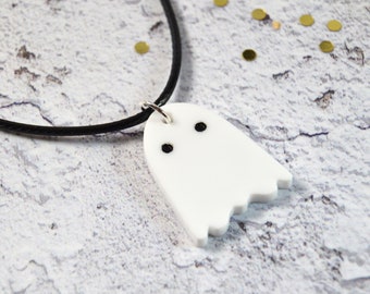 Ghost Acrylic Necklace
