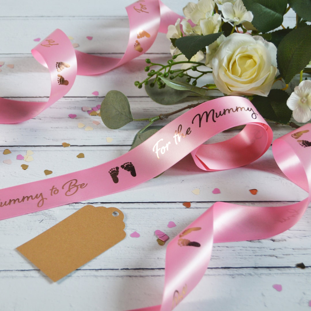New Baby 38mm Personalised Printed Ribbon - Etsy