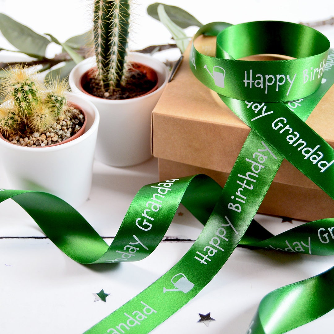 Birthday 25mm Personalised Printed Ribbon - Birthday Gift Wrap ...