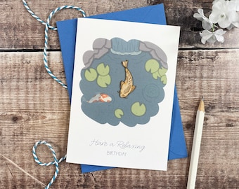 Have a Relaxing Birthday Wooden Illustrated Card