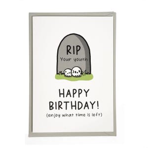RIP votre jeunesse | Carte d'anniversaire fantaisie