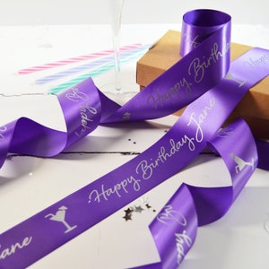 Birthday 48mm Personalised Printed Ribbon