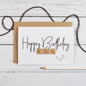 Handbemalte Fliesen Karte Alles Gute zum Geburtstag Sohn