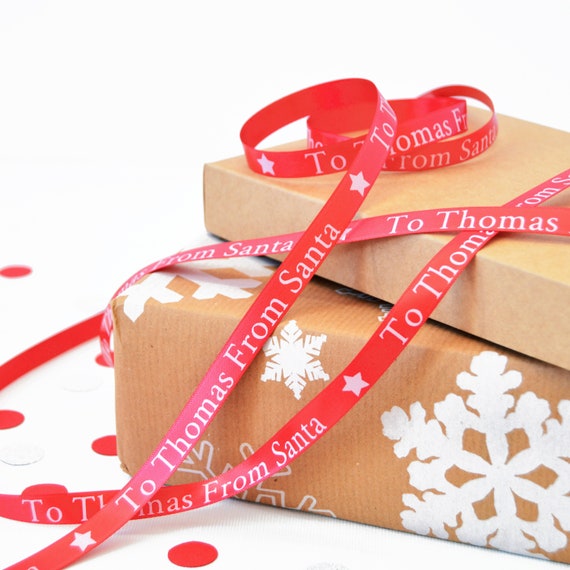 Custom christmas ribbon discount