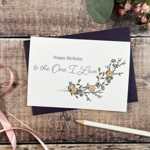 Alles Gute zum Geburtstag dem Einen, den ich liebe Hölzerne botanische Karte