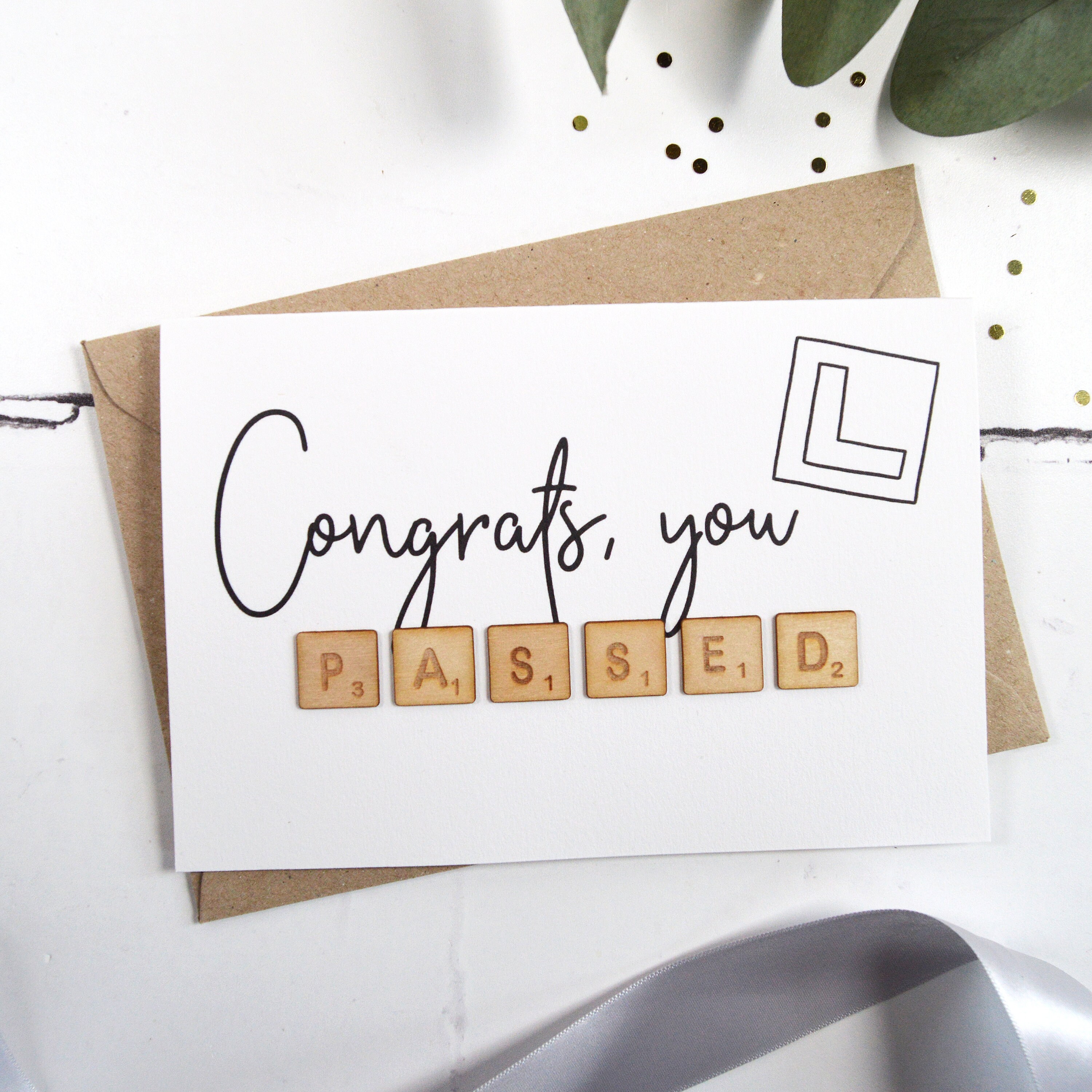 Congrats, You Passed Wooden Tiles Card - Etsy