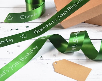 Birthday 38mm Personalised Printed Ribbon