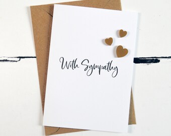 With Sympathy Acrylic Heart Card