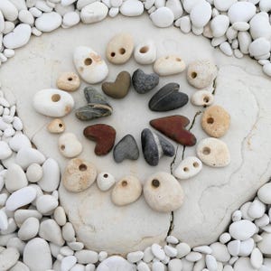Heart Pebbles Photo Card | Beach Heart Hag Stone Card | Heart Art Beach Love You Card | Heartycards | Unique Beach Pebbles Heart Photo Card