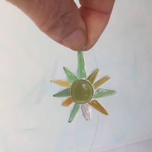 Beach Glass Art Star Hanging Star Decoration Star Sea Glass Suncatcher Birthday Sea Glass Star Star Mosaic Sculpture Sea Glass Art image 2