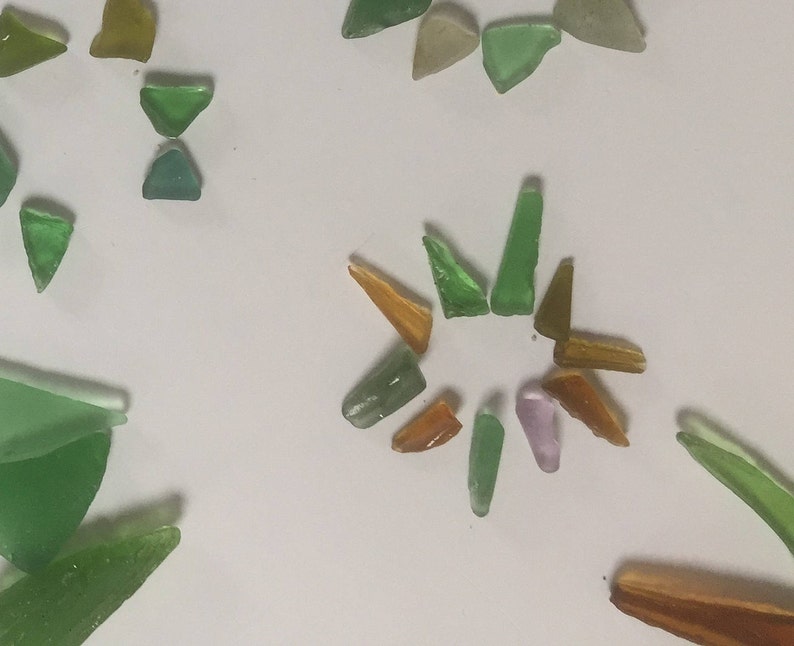 Beach Glass Art Star Hanging Star Decoration Star Sea Glass Suncatcher Birthday Sea Glass Star Star Mosaic Sculpture Sea Glass Art image 4