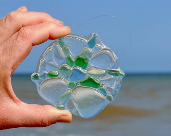 Starfish Sea Glass Suncatcher | Birthday Beach Glass Decoration | Starfish Sea Glass Art | Unique Starfish Sea Glass Mosaic Sculpture