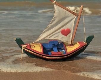 Boat Heart Photo Card | Sailing Boat Heart Card | Birthday Boat Card | Heartycards | Childrens Boat Card | Unique Love You Unique Boat Card