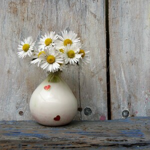 Cartão fotográfico com margaridas da primavera | Cartões de praia exclusivos | Cartão com coração de margaridas | Cartão de aniversário exclusivo com coração | Heartycards | Cartão com coração de margaridas "Te amo"