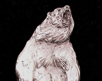 Bear, Bear Pin, Bear Brooch, Grizzly Bear Pewter Pin, Grizzly Bear Brooch, Grizzly Bear Jewelry, Bear Art