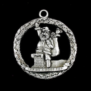 Santa Clause Pewter Christmas Ornament, Christmas Figurines, Christmas Tree Ornaments, Santa Clause Figurines, Santa Clause Ornaments