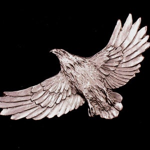 Eagle Pin Brooch - Beautiful Eagle Jewelry, Bald Eagle Art, American Eagle Gift, Wildlife Lover Accessory, Pewter Eagle Pin and Animal Art