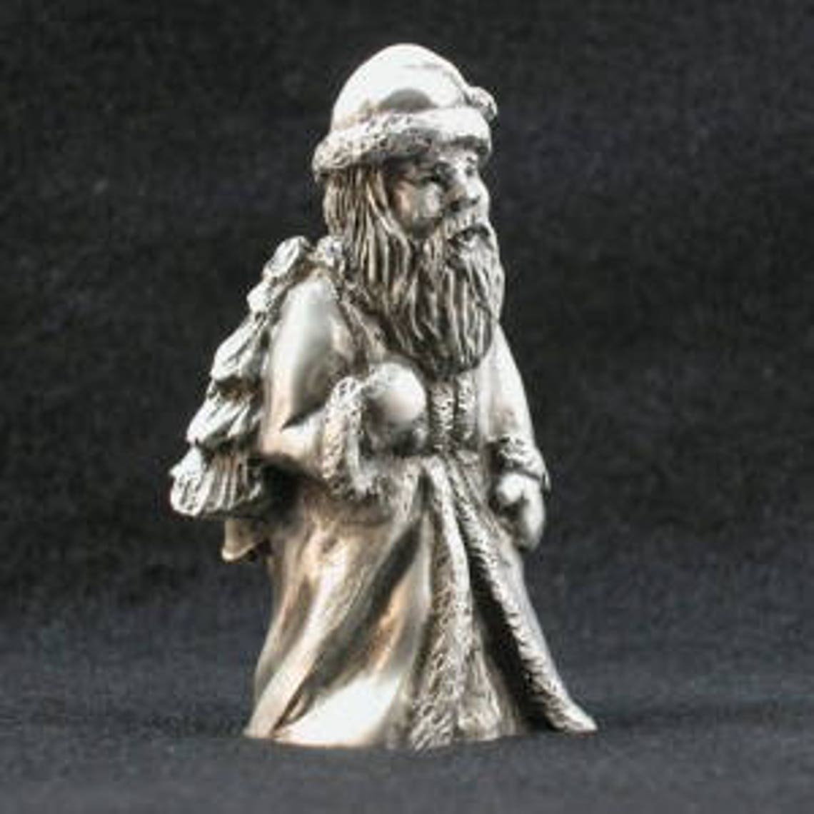 Old World Santa Clause Pewter Figurine Sculpture Etsy