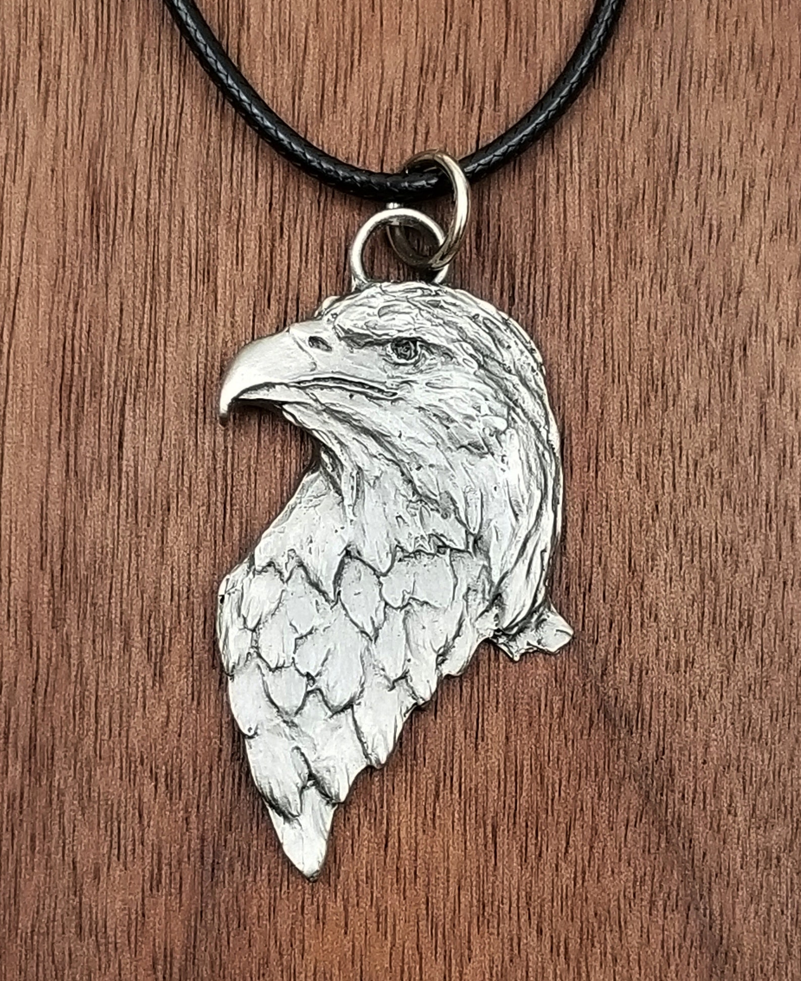 Bald Eagle Necklace Eagle Pewter Pendant Eagle Jewelry Etsy