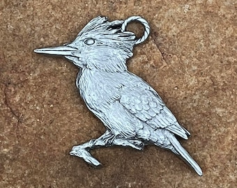 Kingfisher Pewter Ornament, Pewter Animal Ornament, Christmas Ornament, Metal Bird Sculpture, Bird Ornament, Wildlife Art, Wildlife Figurine