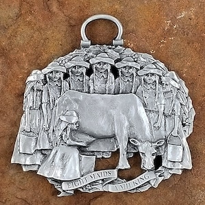 Eight Maids A Milking Twelve Days of Christmas Pewter Ornament, Day 8 Twelve Days of Christmas Ornaments, Holiday Ornaments, Figurines