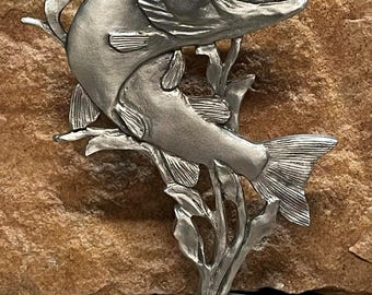 Musky Figurine, Musky Art, Fish Figurine, Fish Art, Musky Sculpture, Fish Sculpture