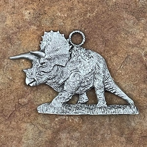 Triceratops Pewter Ornament