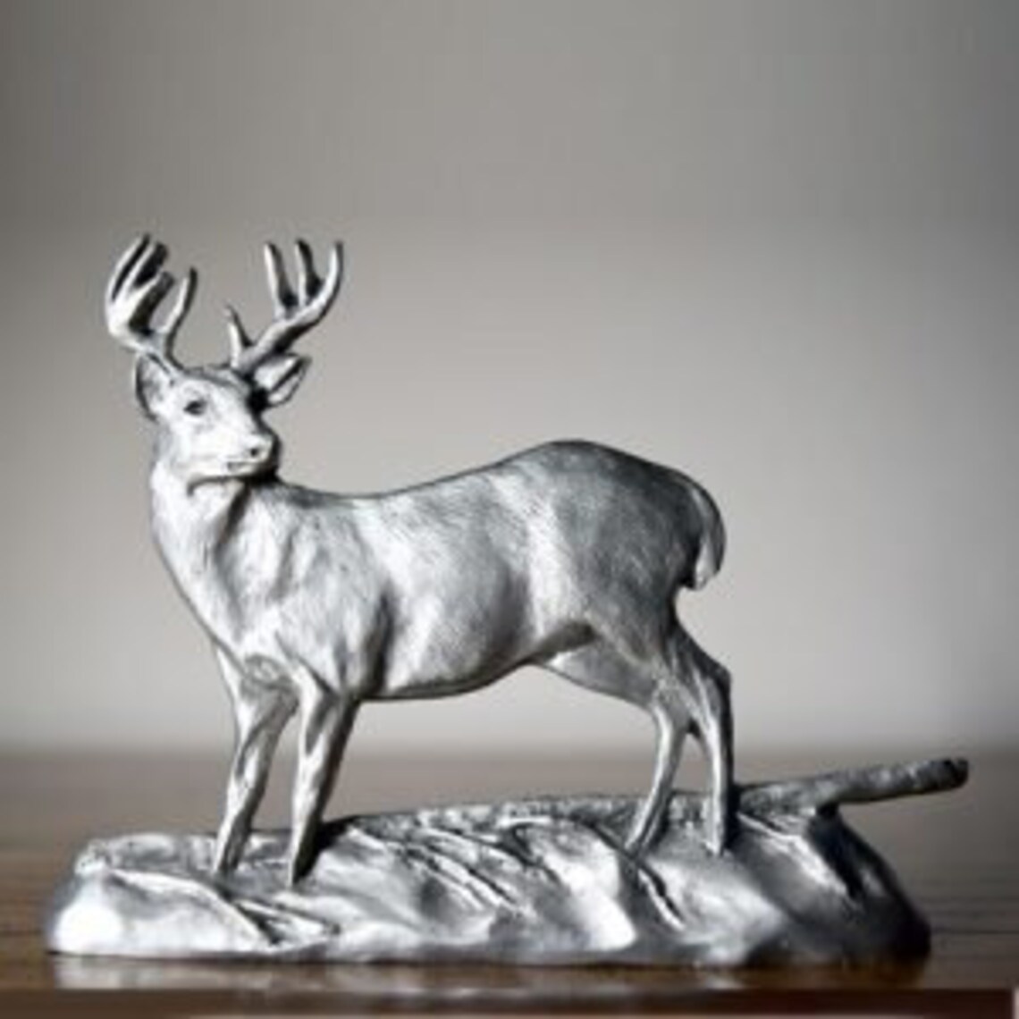 Whitetail Deer Wildlife Pewter Figurine Etsy