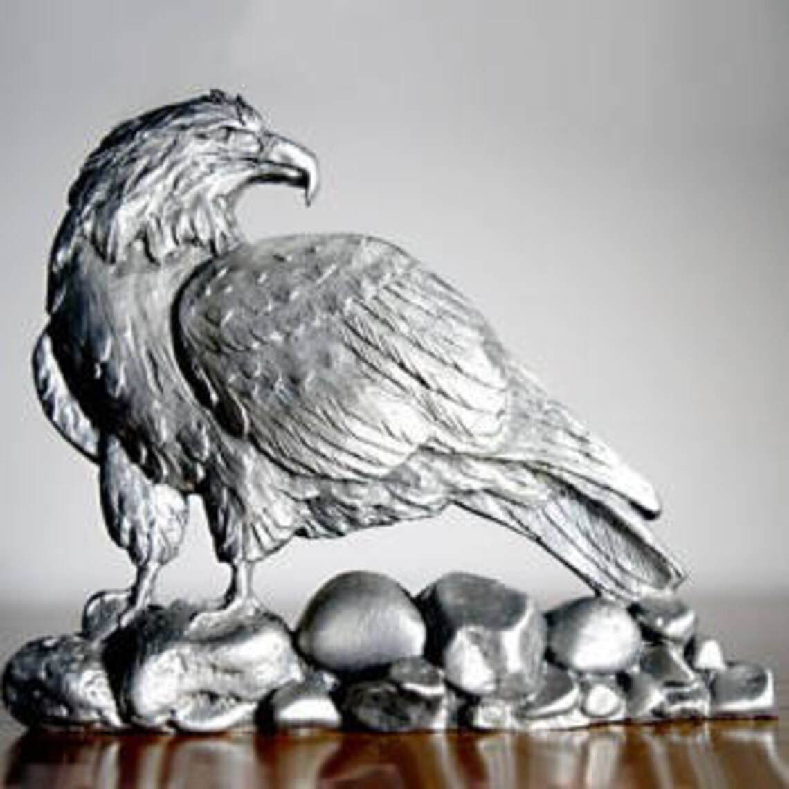 Bald Eagle Figurine American Bald Eagle Art Pewter Bald Etsy