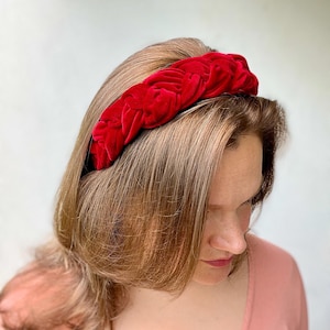 Bright red wedding guest headband, red headband for races ladies day, red headband for wedding guests, headband for ladies day fascinator uk