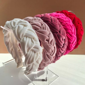 Plaited Velvet Headband: Handmade Wedding Guest Hair Accessory