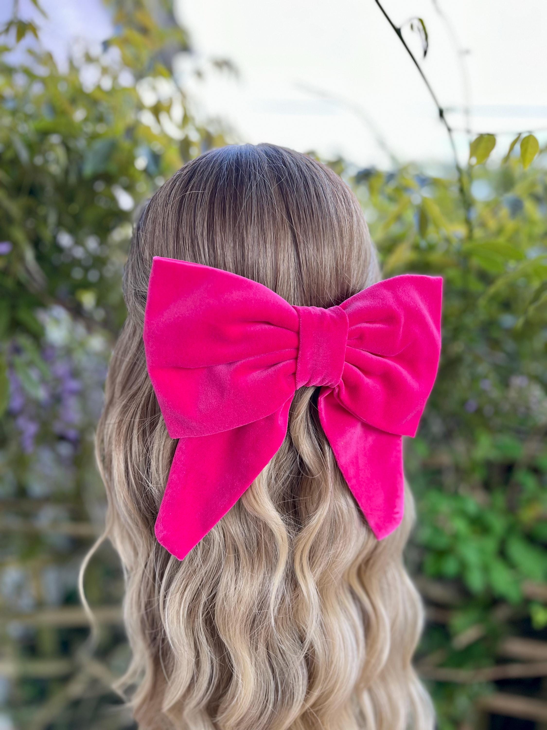Riesige Neonpinke Haarschleife Für Damen – Party-Accessoire Für 80er Jahre & Bad Taste Mottopartys