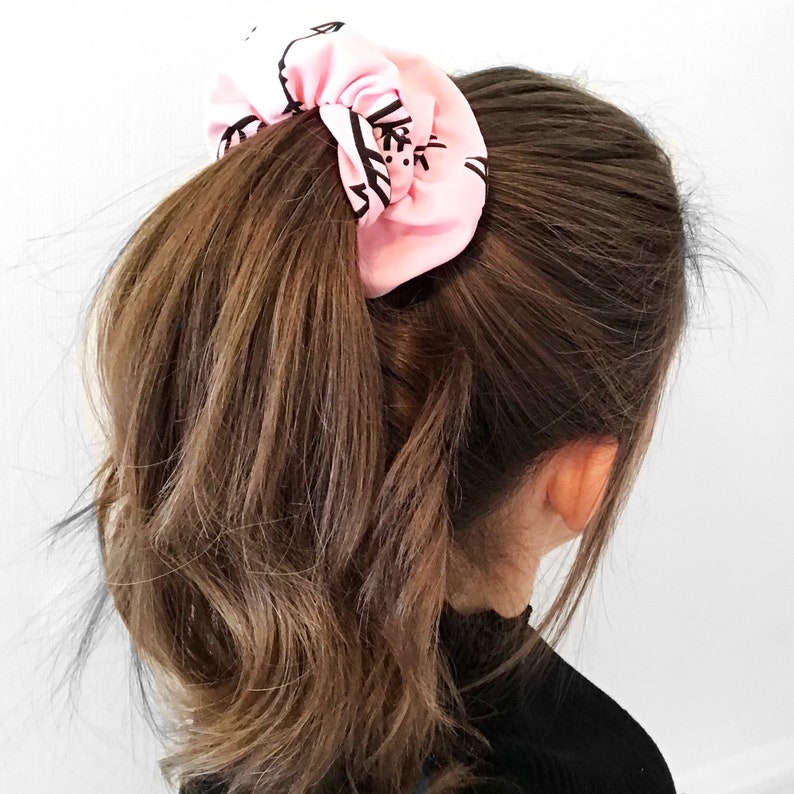 leopard multi coloured spotty scrunchie Large Leopard spot scrunchie comfy scrunchie leopard print scrunchie Dalmatian hair scrunchie