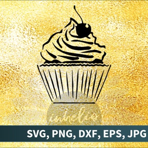 Cupcake SVG //  Baking SVG, Cupcake design SVG, Baker svg, Cake clipart, Cupcakes svg, Cupcake file, Cupcake for cricut, Personal use