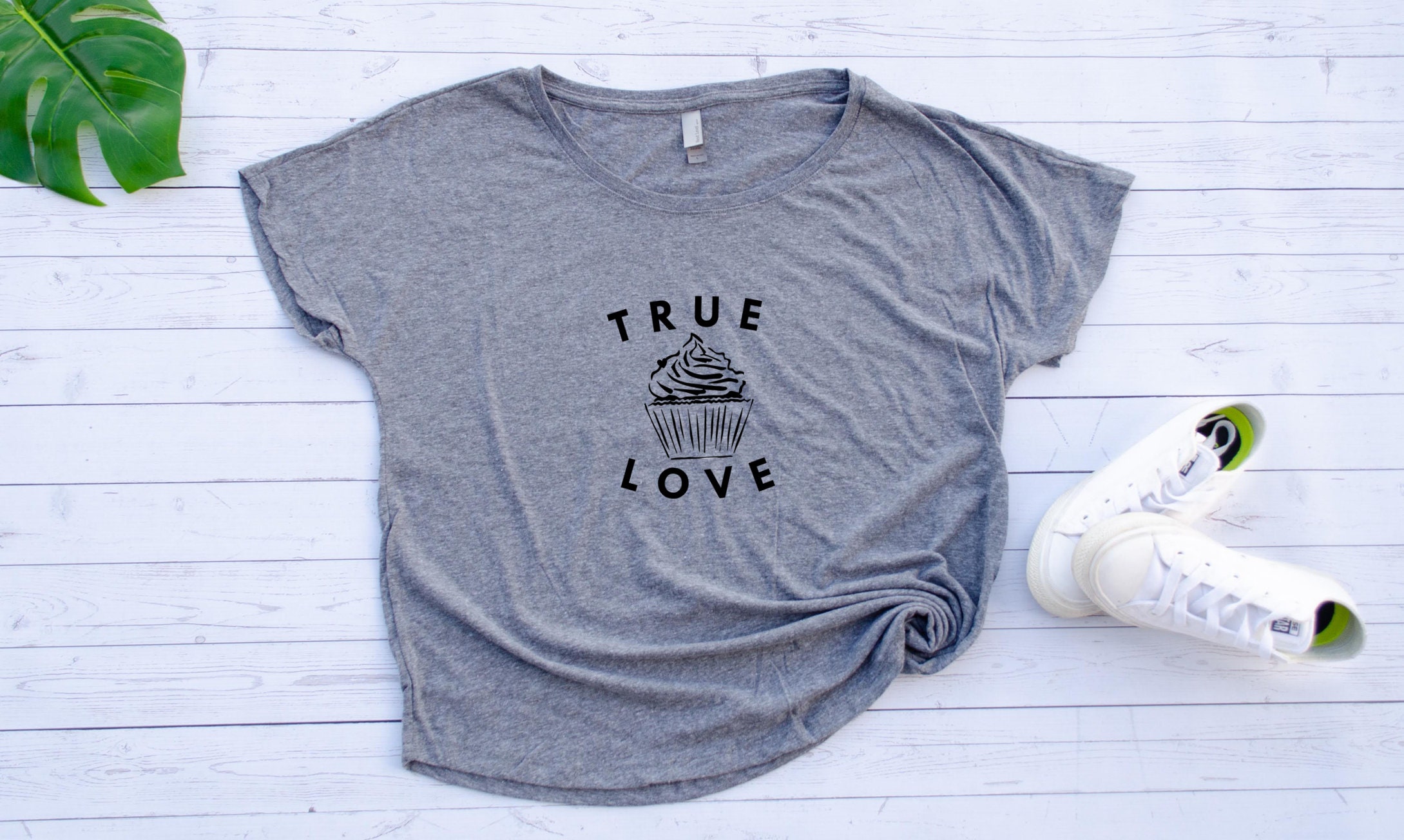 Valentines true love cupcake shirt // Dolman style Gift for | Etsy