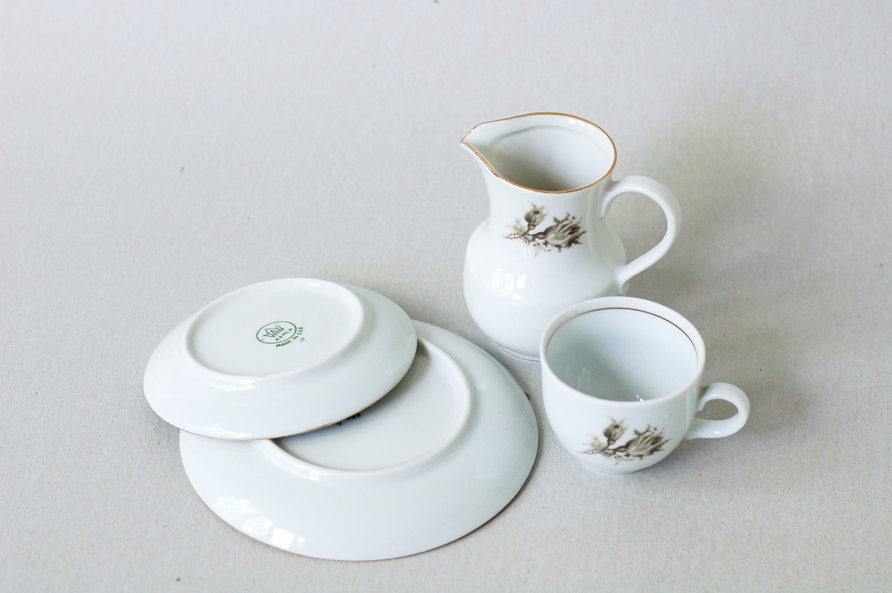 Raro conjunto de porcelana Kahla de 4 tazas de café espresso Etsy