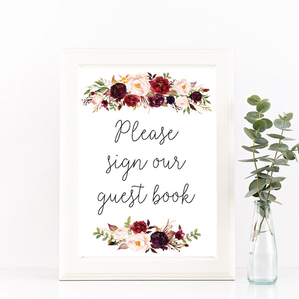 Printable Guest book sign, guestbook sign, wedding guestbook, wedding guest book, please sign the guest book, sign the guestbook,