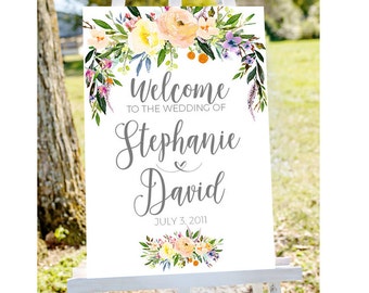 printable wedding welcome, Wedding welcome sign, welcome to our wedding sign, wedding sign, large wedding sign, large welcome sign PRINTABLE