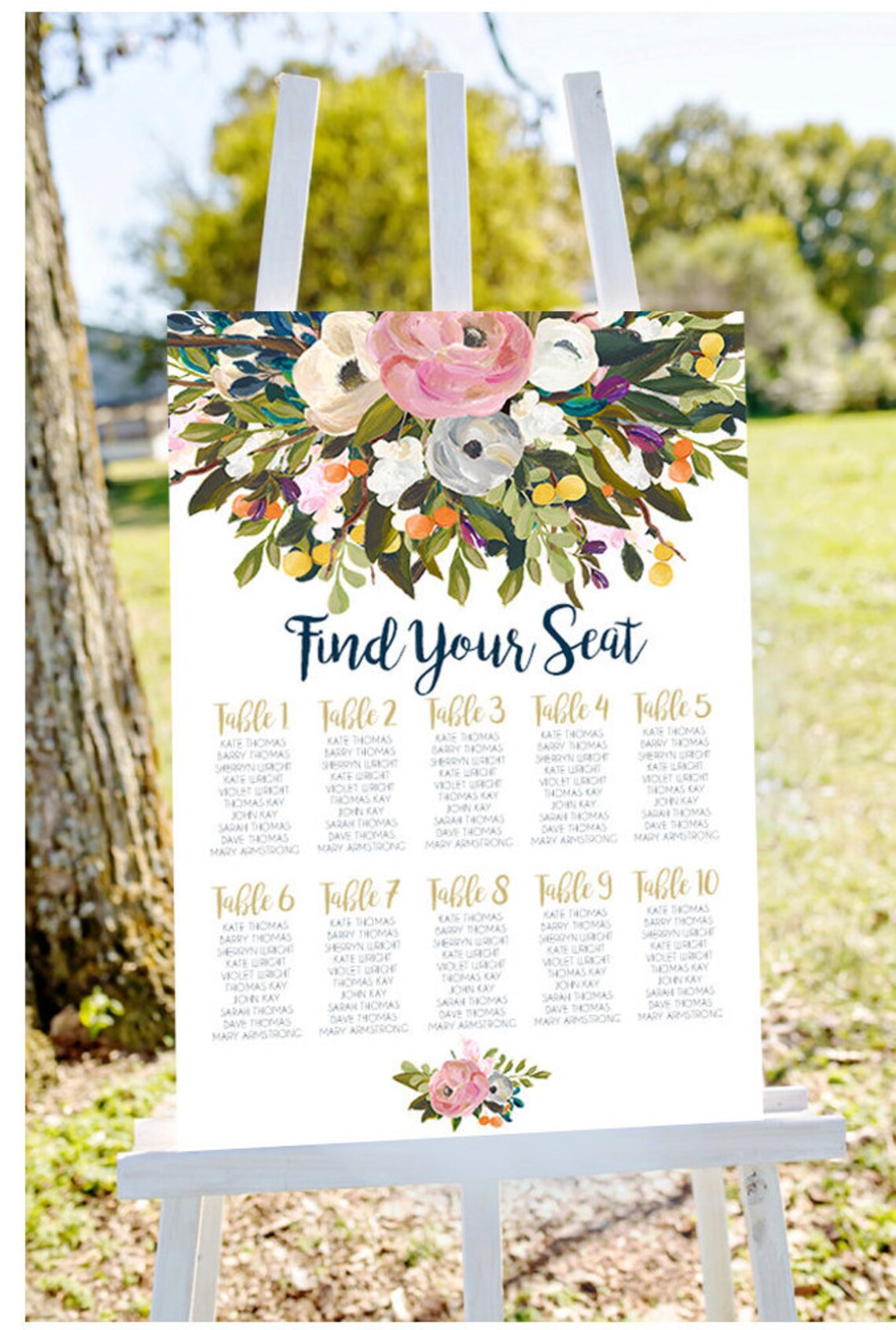 Seating Chart Sign Wedding Seating Chart Printable Seating Etsy