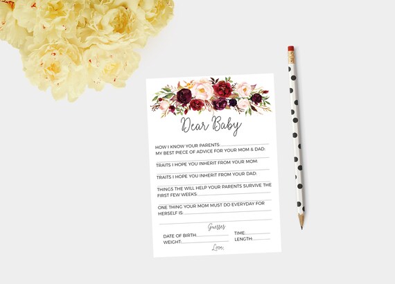 Dear Baby Cards Baby Shower Cards Baby Shower Games Baby Shower Dear Baby Cards Baby Shower Cards Baby Shower Games Baby Shower