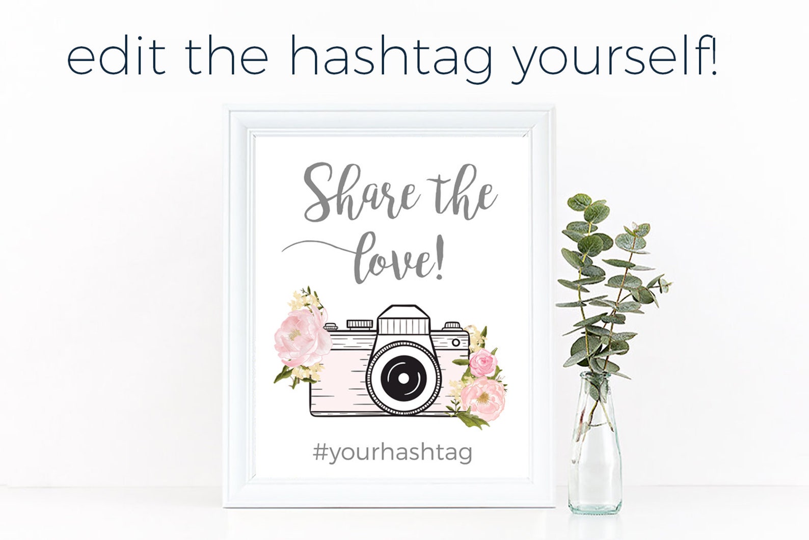 Hashtag Sign Bridal Shower Hashtag Shower Hashtag Sign Etsy