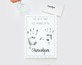 Father's Day for grandpa The best dads get promoted to grandpa, new grandfather gift, Father's day gift for grandpa, printable father's day,