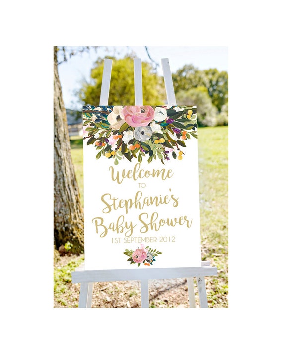 Baby shower welcome sign, Welcome to baby shower sign, pastel baby shower sign, girl baby shower sign, printable welcome sign, decorations Il_570xn